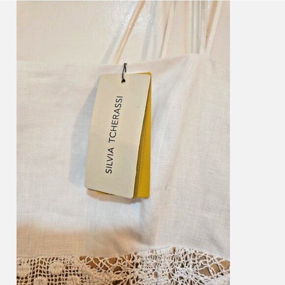 Silvia Tcherassi White Linen Pilar Maxi Gown, Size: MEDIUM - SOLD - Picture 12 of 15